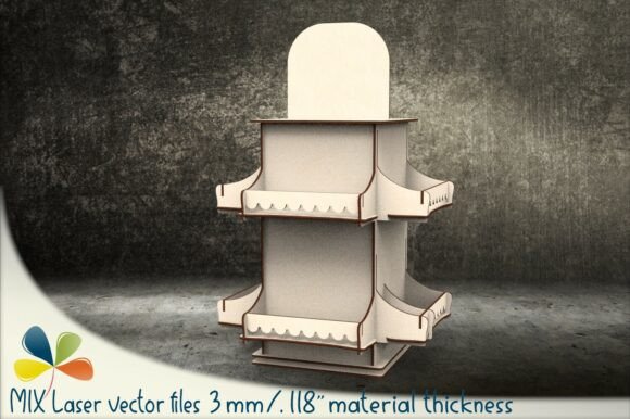 3mm Rotating Two-Tier Display Stand SVG: Laser Cutting Stands Review