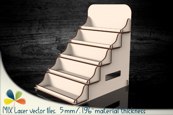 5mm Laser Cut Display Stand with Handles