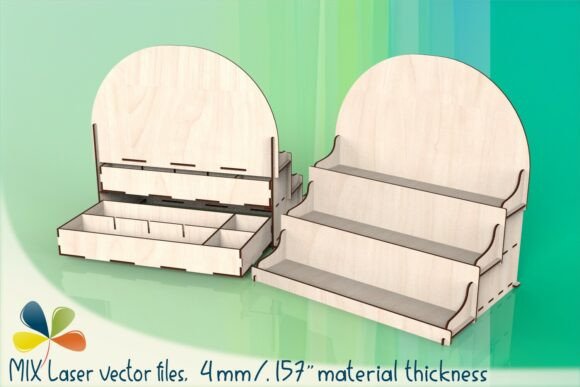 Compact Display Stand with 2 Drawers SVG: Laser Cutting Stands Review