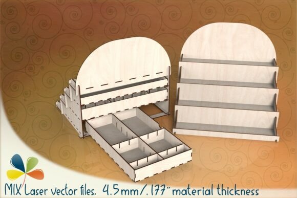 Compact Display Stand with Drawers SVG: Laser Cutting Stands Review