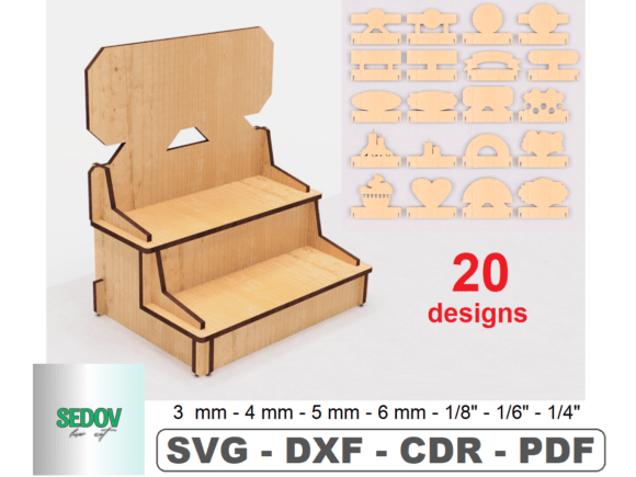 Double Trade Shelf Laser Cut Files for Stands