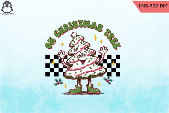 Groovy Oh Christmas Tree Cakes PNG Graphics for Crafts