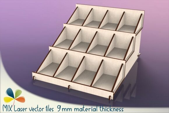 Heavy Duty Display Stand with Dividers: Laser Cutting for Stands