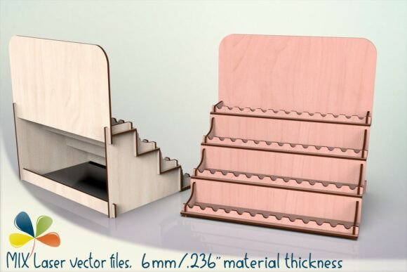 Heavy Laser Project Display Rack 6mm: Freebies for Laser Cutting