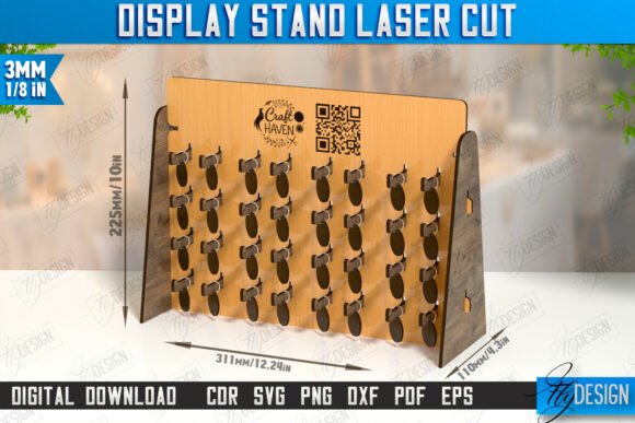 Keychain Display Stand Laser Cut Craft