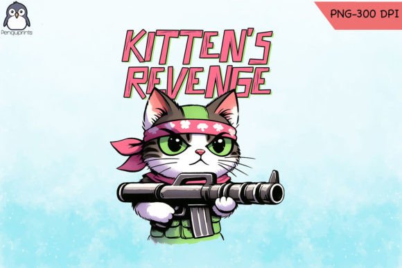 Kitten s Revenge Funny Cat PNG: Graphics and Crafts for Content