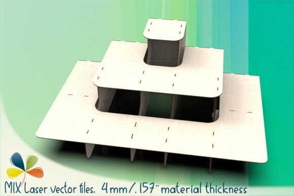 Laser Display Stand with Soft Curves for Stands and Laser Cutting