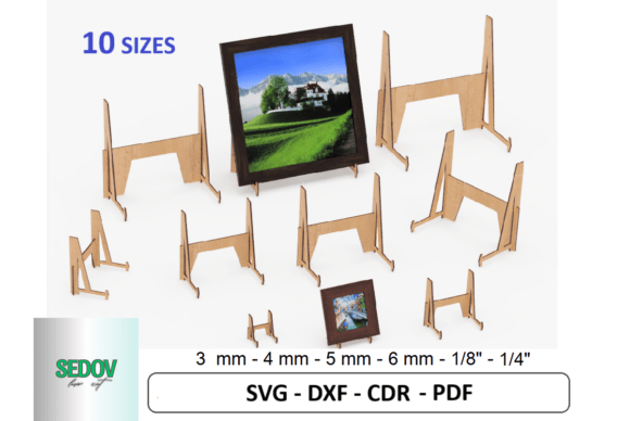Photo Frame Display Stands Laser Cut for Crafters