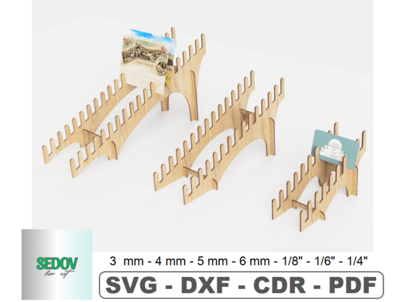 Retail Display Stand 3 Sizes Laser Cut for Cards