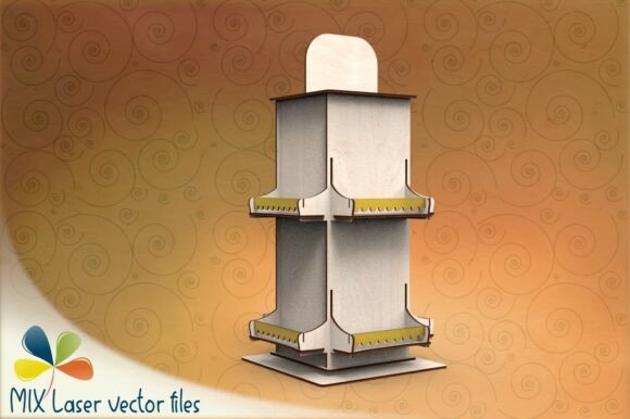 Rotating Display Stand SVG – 4.7mm 3mm Laser Cutting Freebies