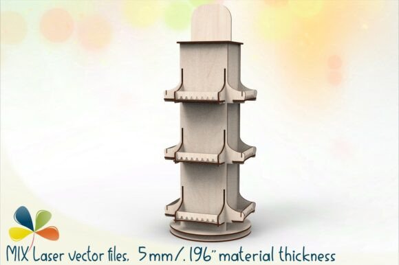 Rotating Display Stand SVG – 5mm 3mm