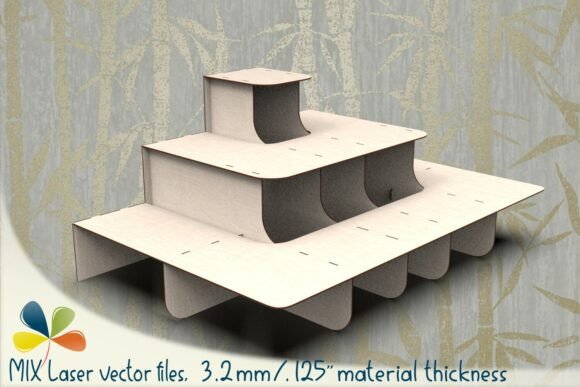 Rounded Display Stand SVG for Laser Cutting Stands